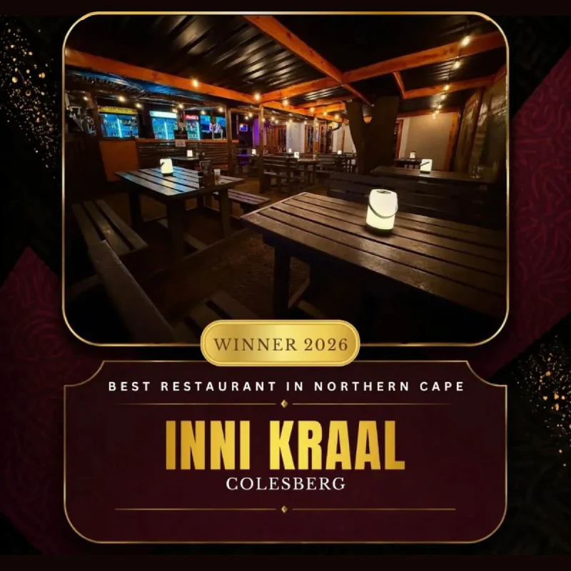 South African Restaurant Awards 2026 — Best Restaurant in the Northern Cape, Inni Kraal Colesberg