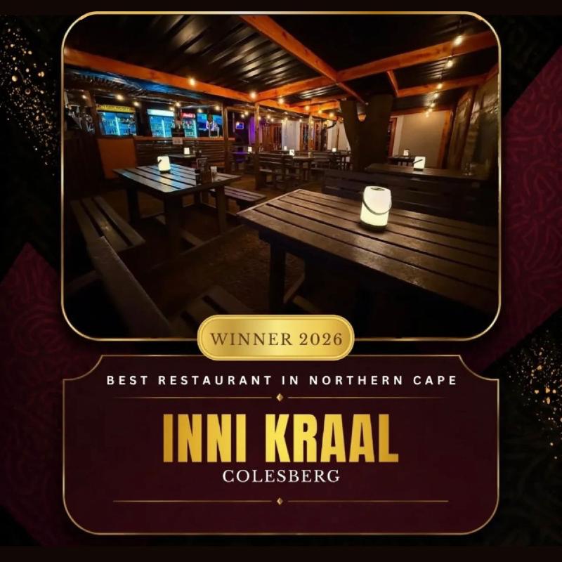South African Restaurant Awards 2026 — Best Restaurant in the Northern Cape, Inni Kraal Colesberg