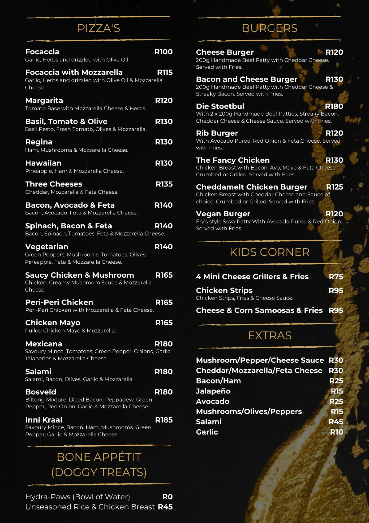 Inni Kraal menu page 2