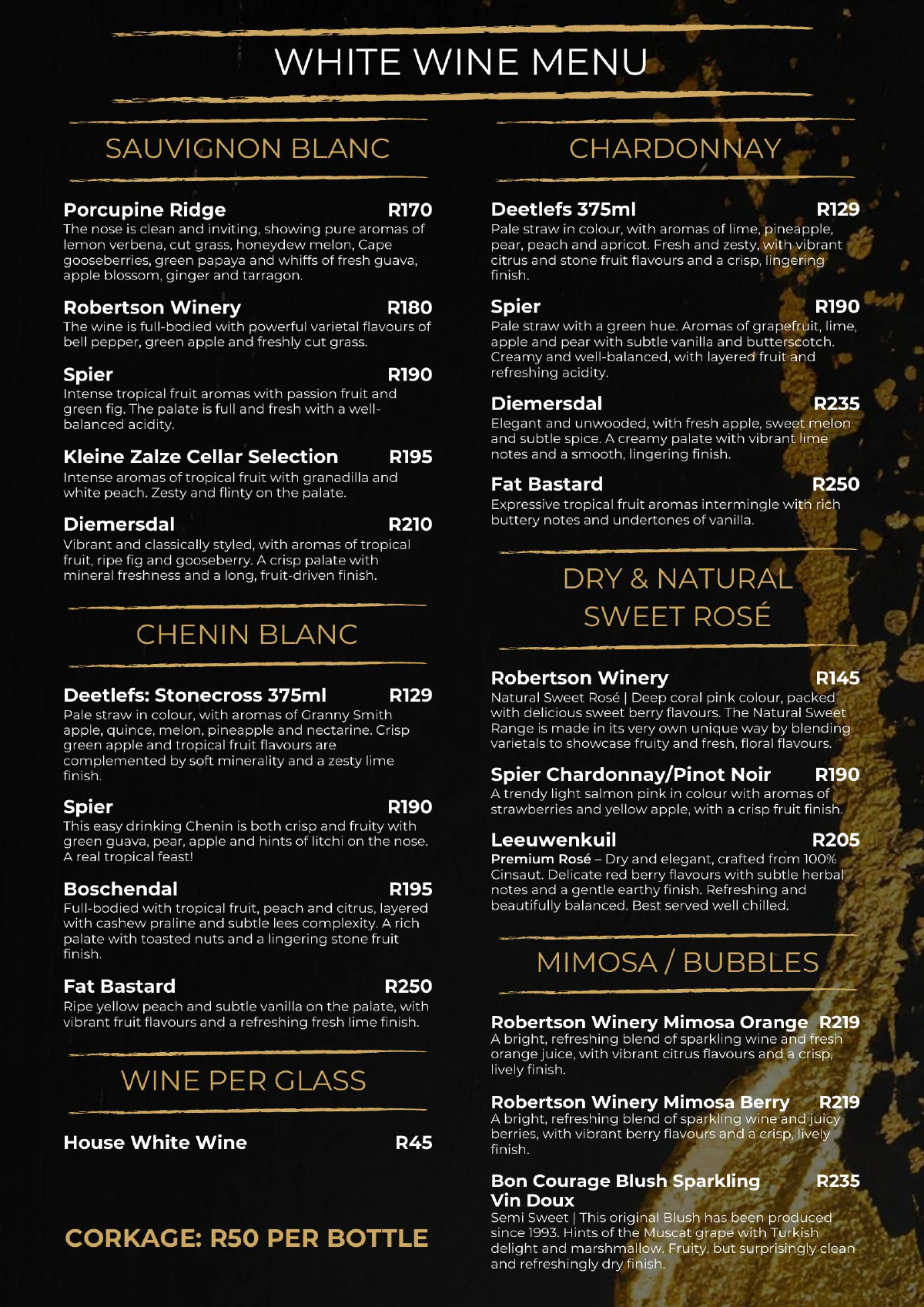 Inni Kraal menu page 7